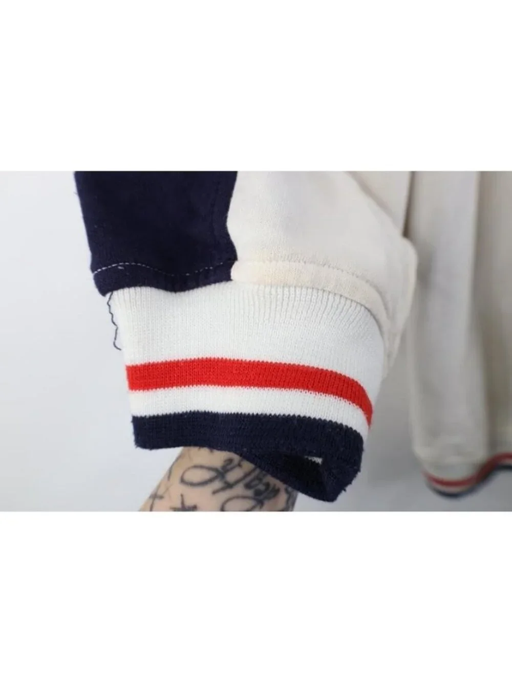 Vintage 90s Streetwear Mens Large Color Block Full Button Warm Up Track Jacket